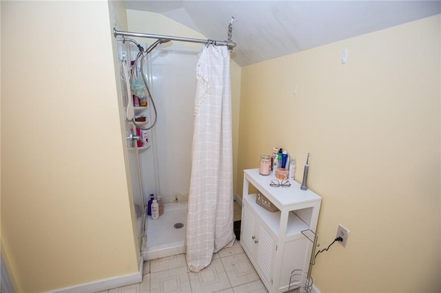 130 Stark Ave, Milo, NY 14527 - full bath featuring lofted ceiling and a stall shower