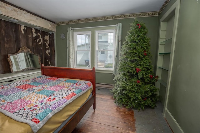 130 Stark Ave, Milo, NY 14527 - bedroom with hardwood / wood-style flooring and baseboard heating