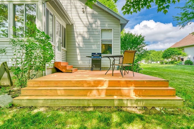 160 Cranbrook Ter, Webster, NY 14580 - wooden deck featuring a yard, area for grilling, and entry steps