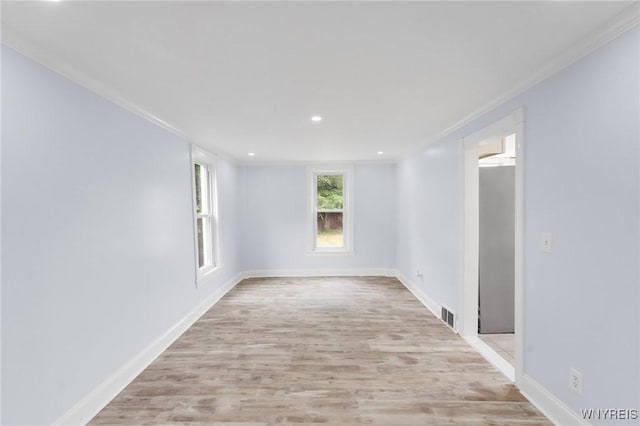 23 Lombardy St, Lancaster, NY 14086 - unfurnished room featuring light wood-style floors, crown molding, and recessed lighting