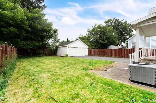 23 Lombardy St, Lancaster, NY 14086 - view of yard with a detached garage and an outbuilding