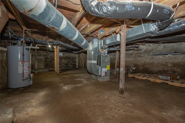 17 Orchard St, Canisteo, NY 14823 - unfinished basement featuring water heater and heating unit
