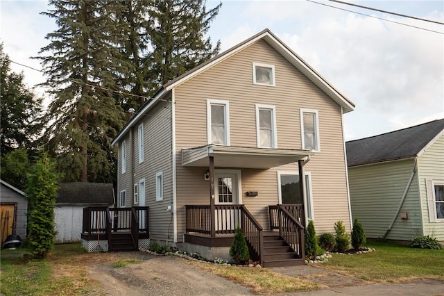 17 Orchard St, Canisteo, NY 14823 - view of front of home featuring a storage unit