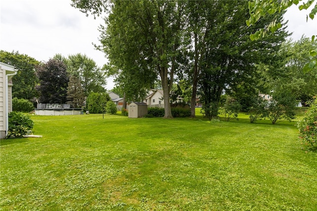 773 Marshall Rd, Chili, NY 14624 - view of green lawn with a shed