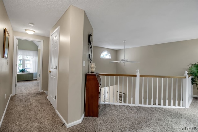 21 Towne Square Dr, Lancaster, NY 14086 - hallway featuring carpet, healthy amount of natural light, radiator heating unit, and a textured ceiling