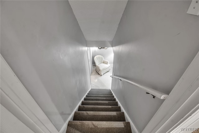 21 Towne Square Dr, Lancaster, NY 14086 - stairway with carpet and baseboards