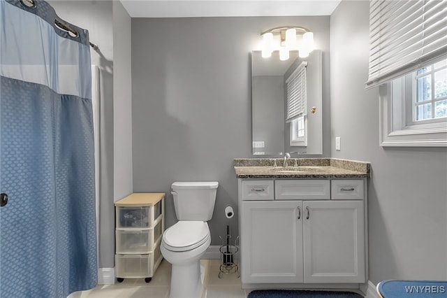 6132 Railroad St, Clarence, NY 14032 - full bath featuring vanity, tile patterned flooring, and curtained shower