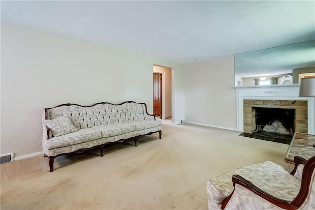 3201 Elmwood Ave, Brighton, NY 14618 - sitting room with carpet floors and a fireplace with flush hearth