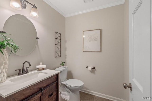 134 County Route 23a, Constantia, NY 13044 - half bath featuring vanity and ornamental molding