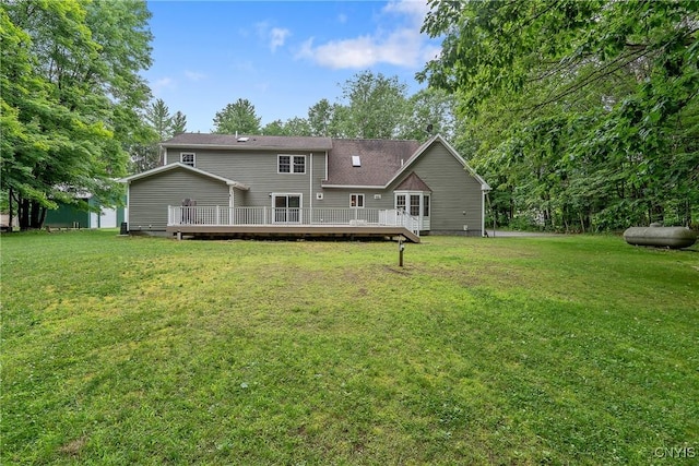 134 County Route 23a, Constantia, NY 13044 - rear view of property featuring a wooden deck and a yard