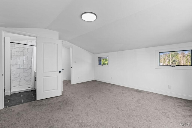8953 Bushnell Shore Rd, Sullivan, NY 13037 - unfurnished bedroom with carpet floors, lofted ceiling, and multiple windows