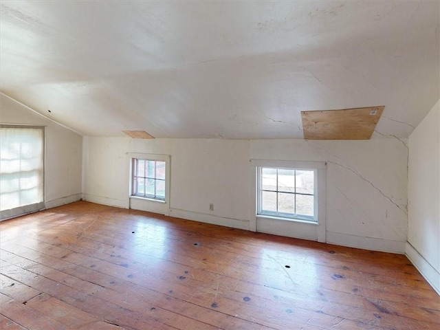 11139 S Lake Rd, Pavilion, NY 14525 - empty room featuring light wood-type flooring and lofted ceiling