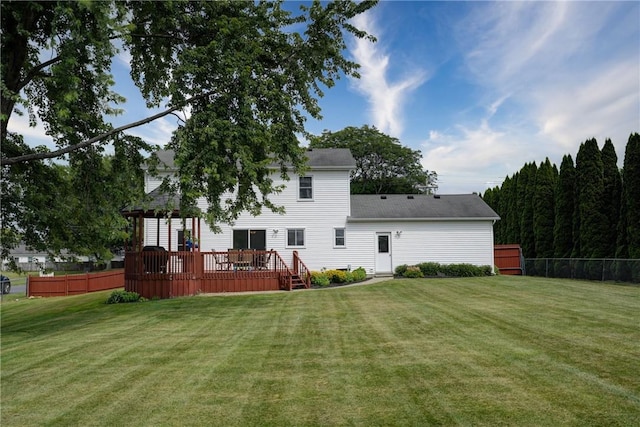 1125 Shoecraft Rd, Webster, NY 14580 - back of house with a deck
