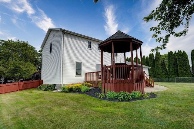 1125 Shoecraft Rd, Webster, NY 14580 - rear view of property with a gazebo and a deck
