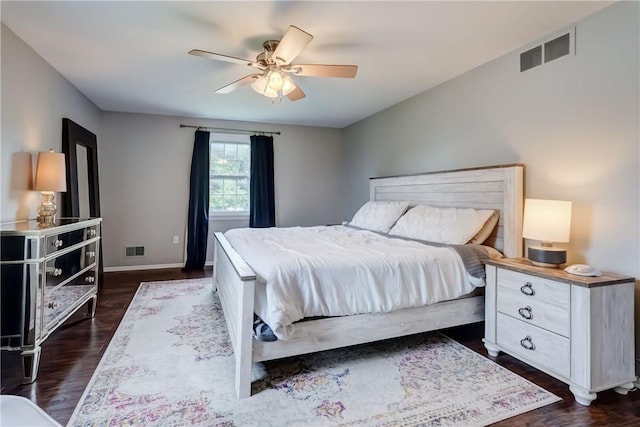 1125 Shoecraft Rd, Webster, NY 14580 - bedroom with dark wood-style flooring and a ceiling fan