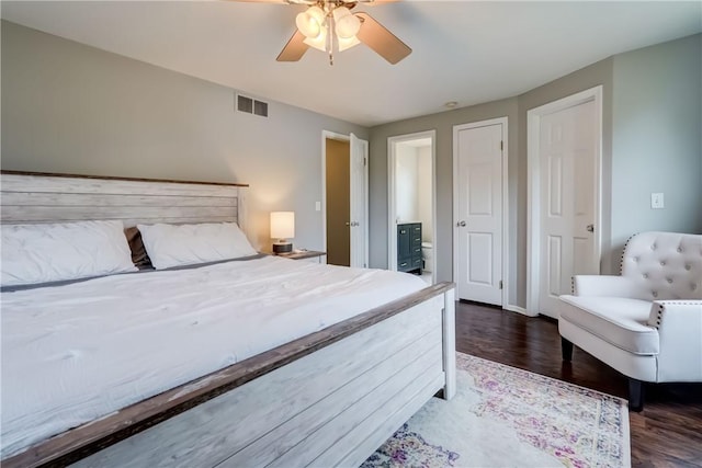 1125 Shoecraft Rd, Webster, NY 14580 - bedroom with wood finished floors and a ceiling fan
