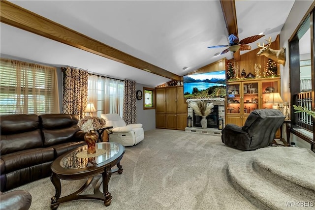 204 French Lea Rd, West Seneca, NY 14224 - carpeted living area featuring a ceiling fan