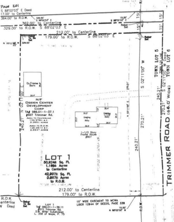 607 A Trimmer Rd, Ogden, NY 14559 - survey map / technical document