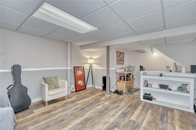 772 Winona Blvd, Irondequoit, NY 14617 - sitting room with wood finished floors and a drop ceiling