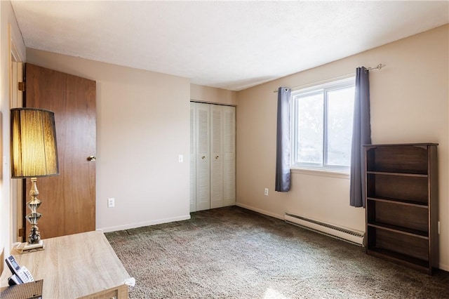 80 Autumn Chapel Way, Chili, NY 14624 - unfurnished bedroom featuring baseboard heating, carpet floors, and a closet