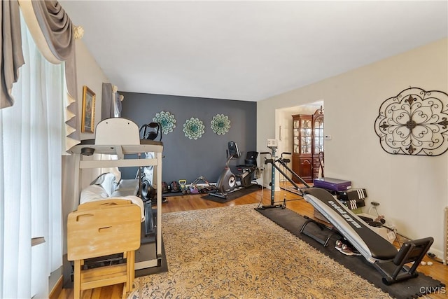 7619 Pico Ln, Lysander, NY 13027 - exercise area with wood finished floors