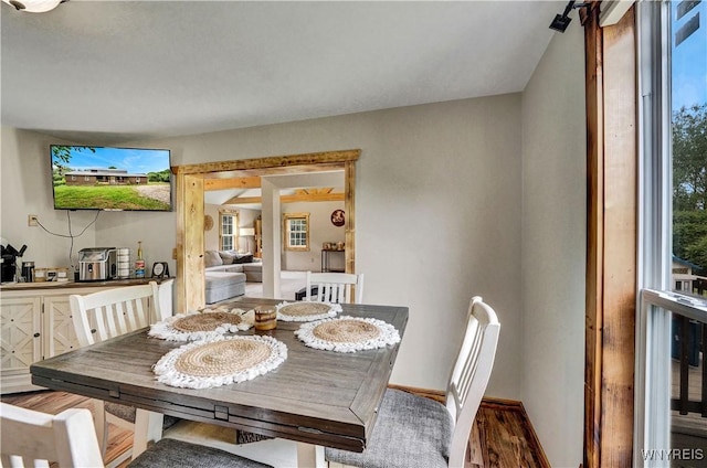 2890 Eagles Nest Rd, Yorkshire, NY 14042 - dining space featuring wood finished floors and baseboards