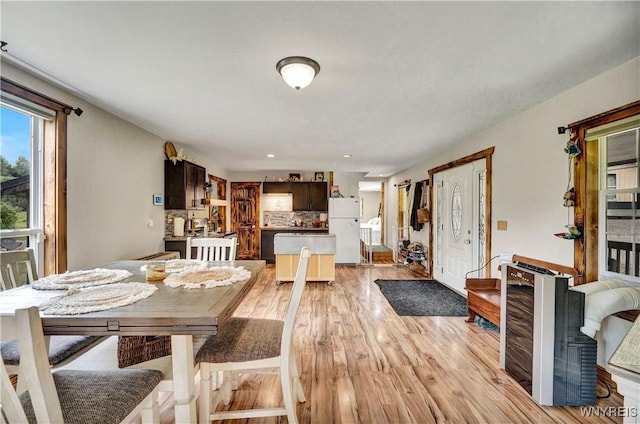 2890 Eagles Nest Rd, Yorkshire, NY 14042 - dining area with light wood finished floors and recessed lighting