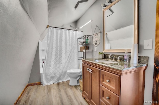 2890 Eagles Nest Rd, Yorkshire, NY 14042 - bathroom with wood finished floors, vanity, and shower / tub combo with curtain