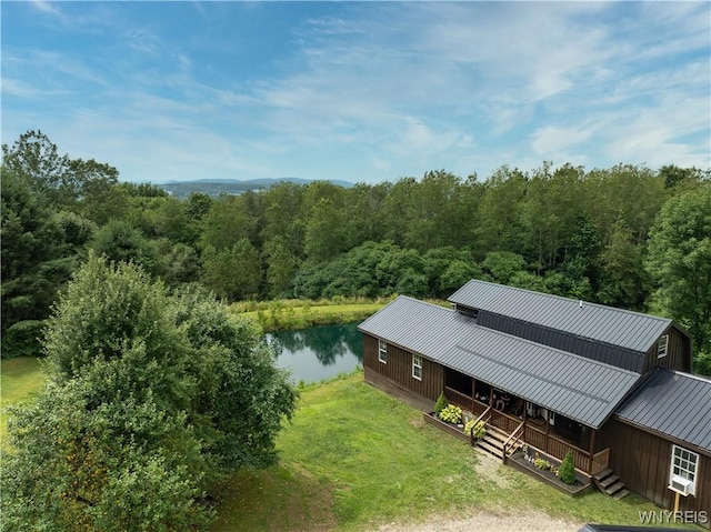 2890 Eagles Nest Rd, Yorkshire, NY 14042 - aerial view of property and surrounding area featuring a heavily wooded area and a nearby body of water