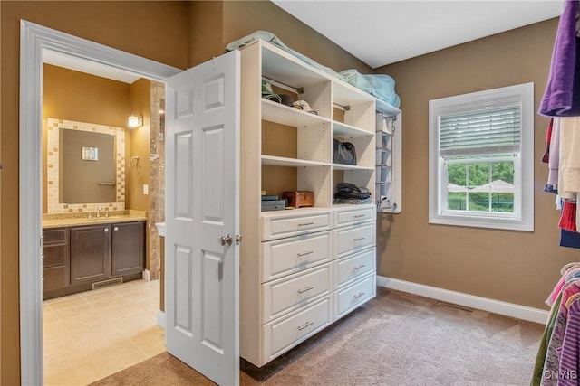 21 Donovan Dr, Oswego, NY 13126 - walk in closet featuring light colored carpet