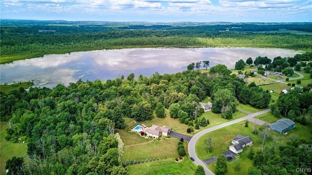 21 Donovan Dr, Oswego, NY 13126 - aerial view of property and surrounding area with a large body of water and a heavily wooded area