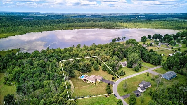 21 Donovan Dr, Oswego, NY 13126 - view of property location with a large body of water and property parcel outlined