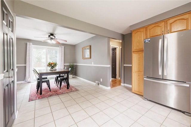 263 Volk Rd, Webster, NY 14580 - dining room with ceiling fan and light tile patterned flooring