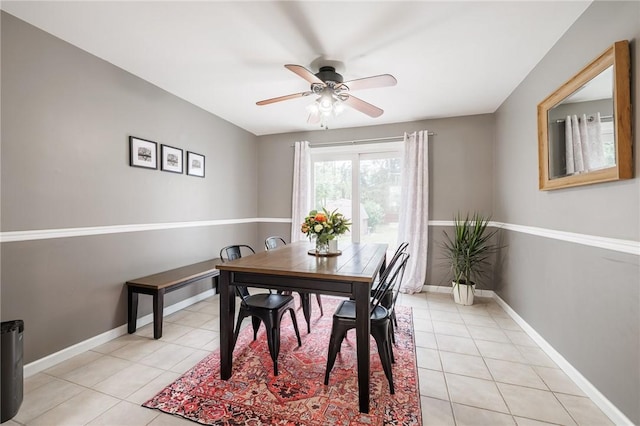 263 Volk Rd, Webster, NY 14580 - dining area featuring light tile patterned flooring and a ceiling fan