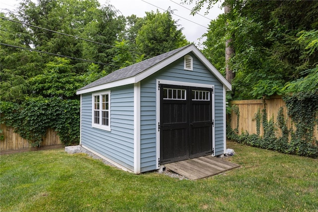 32 White Birch Cir, Chili, NY 14624 - view of shed featuring a fenced backyard