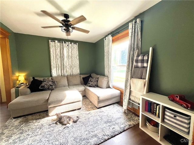 66 N Gordon St, Gouverneur, NY 13642 - living area with a ceiling fan