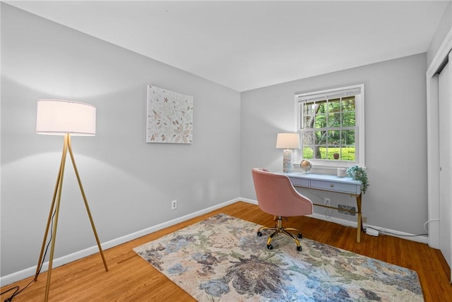 790 Oakridge Dr, Irondequoit, NY 14617 - office area featuring wood finished floors and baseboards
