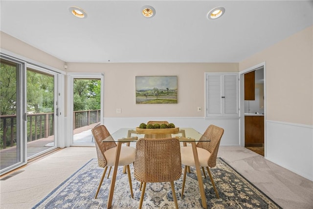 790 Oakridge Dr, Irondequoit, NY 14617 - carpeted dining area with recessed lighting