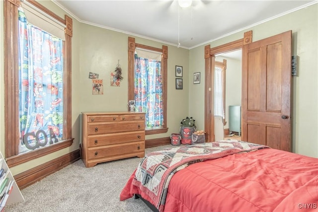 20199 County Route 181, Orleans, NY 13656 - bedroom featuring carpet floors and ornamental molding