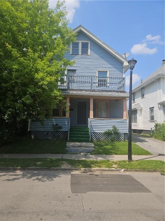 16 Seabrook St Unit 2, Rochester, NY 14621 - view of front of home with a balcony and a porch