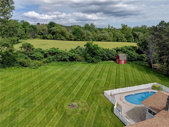 1566 Tracy Dr, Spafford, NY 13152 - view of yard featuring a storage unit