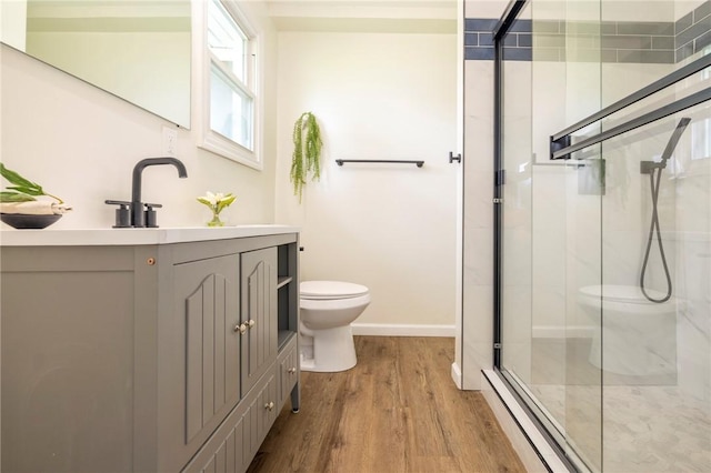 23 Kerry Park, Henrietta, NY 14534 - full bath with a shower stall, vanity, and wood finished floors