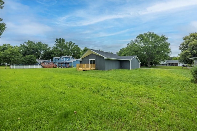 23 Kerry Park, Henrietta, NY 14534 - view of green lawn featuring a deck