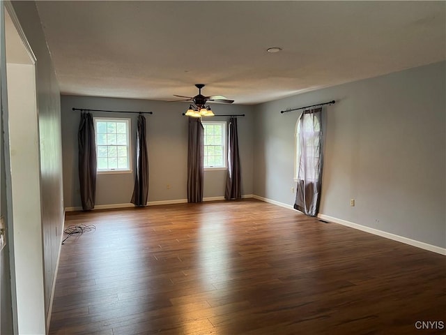 19 Beech Dr, Scriba, NY 13126 - spare room with dark wood-style flooring and ceiling fan