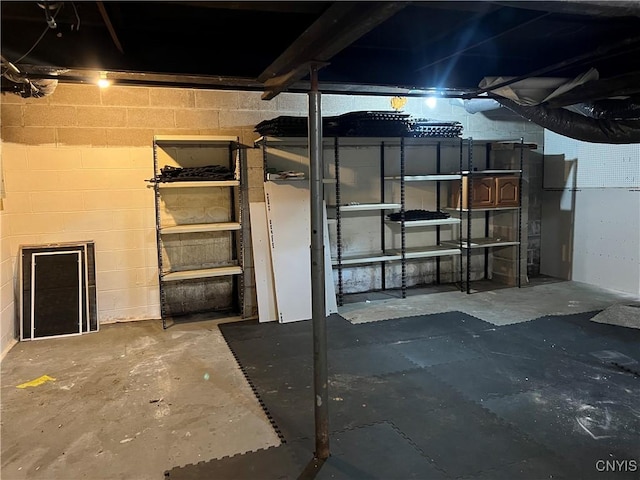 19 Beech Dr, Scriba, NY 13126 - unfinished below grade area featuring concrete block wall