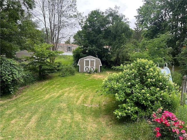 19 Beech Dr, Scriba, NY 13126 - view of green lawn with a storage unit