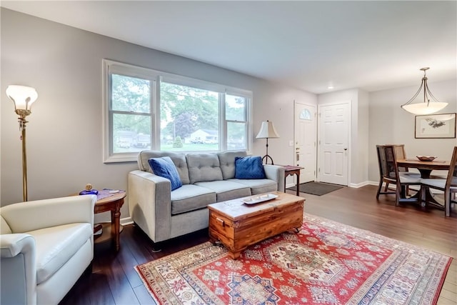 286 Park Ln, Webster, NY 14580 - living area with dark wood finished floors