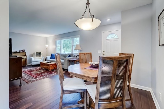286 Park Ln, Webster, NY 14580 - dining space with wood finished floors and recessed lighting