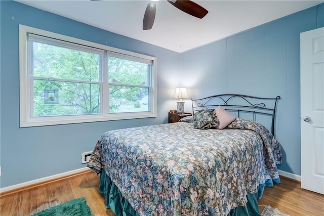 286 Park Ln, Webster, NY 14580 - bedroom featuring light wood-style flooring and a ceiling fan