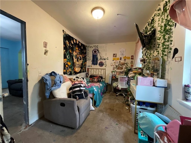 22 Jefferson St, North Dansville, NY 14437 - living room with concrete floors